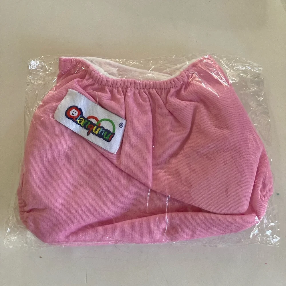 New Qianqunui lot of 3 reusable and adjustable cloth diaper covers snap closure